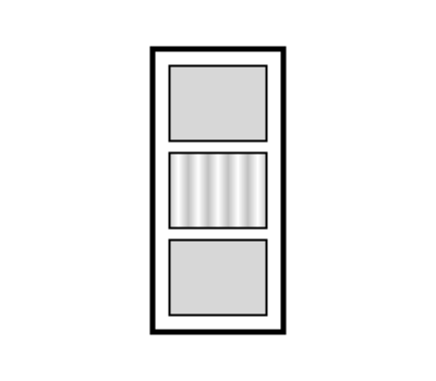 Reeded Centre Pane Only