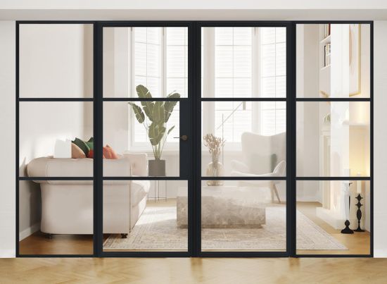 ALUSPACE 2.7m Grey French Door - Bundle