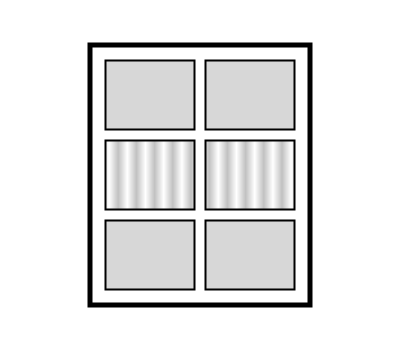 Reeded Centre Pane Only