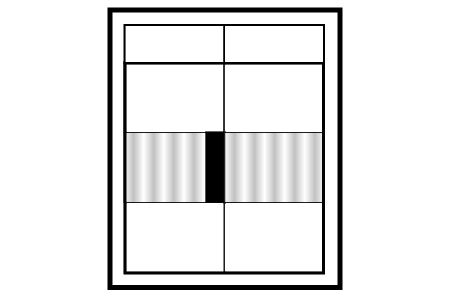 Reeded Centre Pane Only
