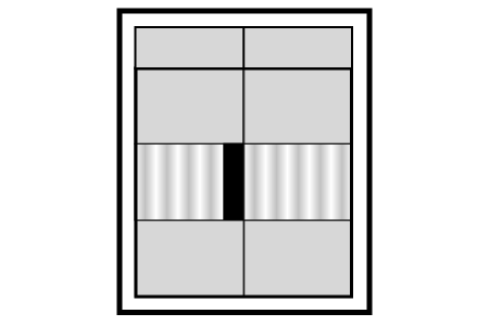 Reeded Centre Pane Only