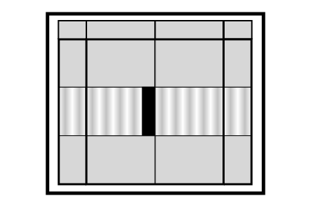 Reeded Centre Pane Only