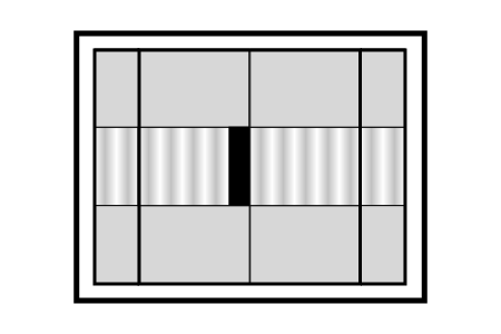 Reeded Centre Pane Only