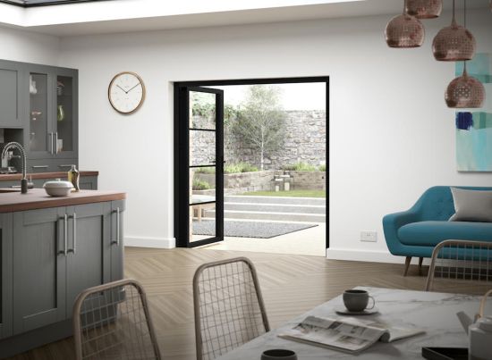 Heritage Supreme 1.5M Black French Doors