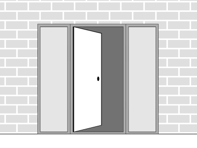 Silverstone Black Door 2.24m Left opening and Double Sidelight