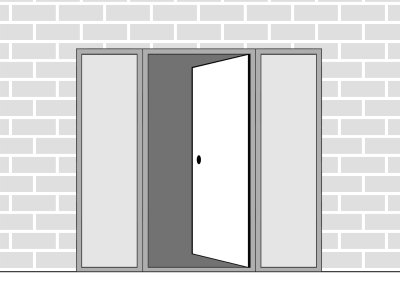 Silverstone Black Door 2.24m Right opening and Double Sidelight