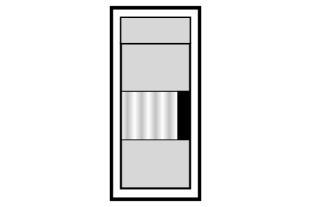 Reeded Centre Pane Only
