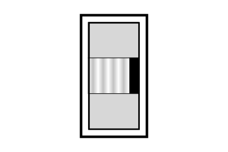 Reeded Centre Pane Only