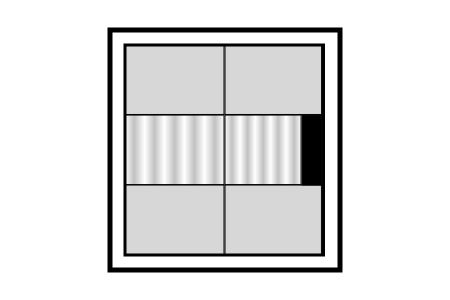 Reeded Centre Pane Only