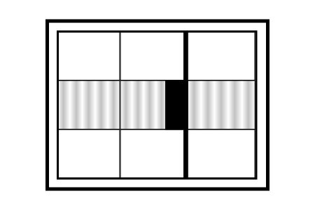 Reeded Centre Pane Only