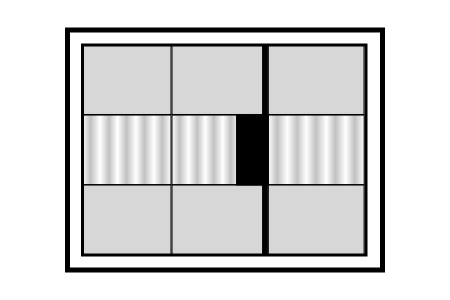 Reeded Centre Pane Only