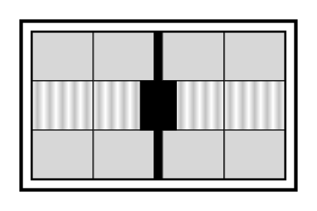 Reeded Centre Pane Only