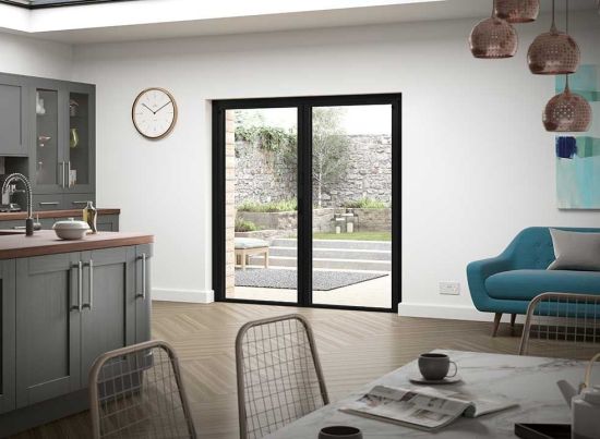 Status 1.8m Black Aluminium Bifold doors