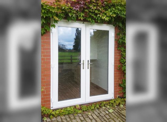 1.2M White UPVC French Doors