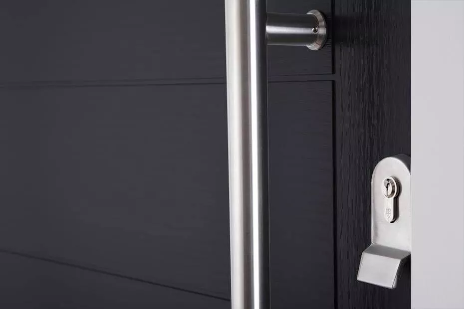 Vufold Monza Composite 938mm Black Front Door.