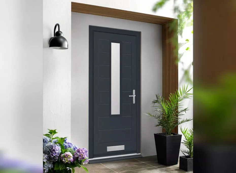 Vufold Monaco Composite 938mm Grey Front Door.