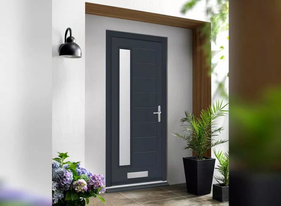Vufold Silverstone Composite 938mm Grey Front Door