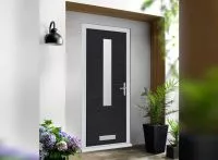 Vufold Monaco Composite 938mm Black Front Door.