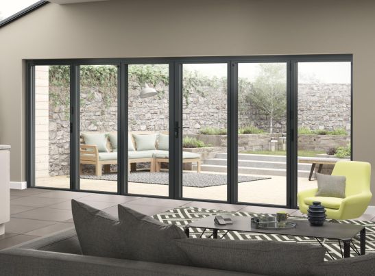 Supreme 4.8m (approx 16ft) Grey Aluminium 6 door