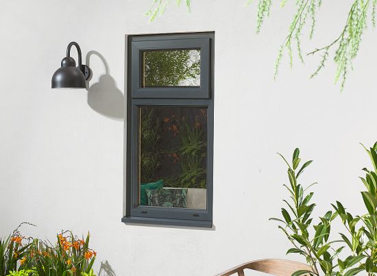 Outside view - Ultra Grey Window Top Opener 630mm x 1050mm