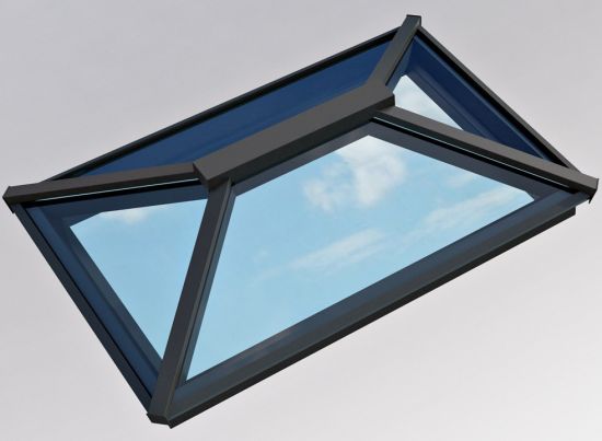 Contemporary Roof Lantern 1m x 1.5m Grey