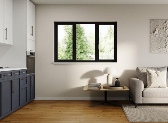 Black Triple Casement Window 1770mm x 1200mm