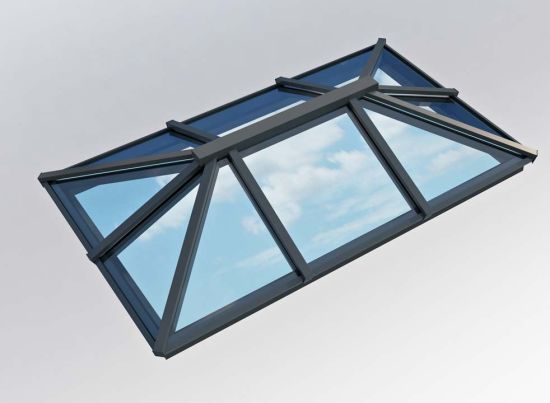 Traditional Roof Lantern 1.5m x 2.5m Grey