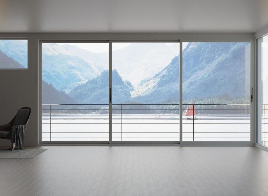 Status 3.6m (approx 12ft) Triple Track Grey Sliding Door - Double Glazed main product photo