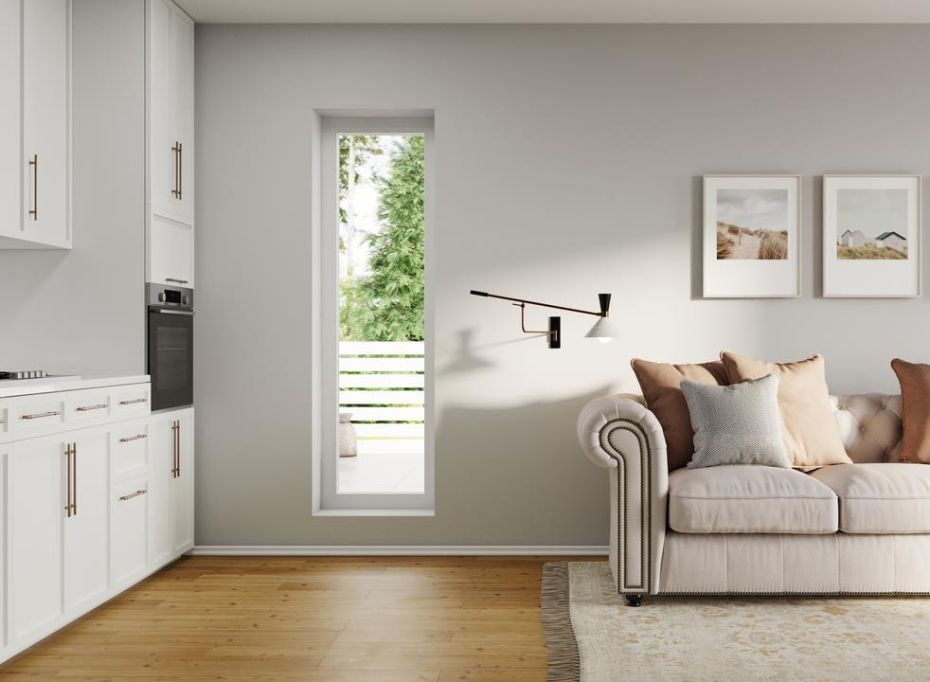 White Flush Casement Window Fixed 630mm x 2100mm main product photo