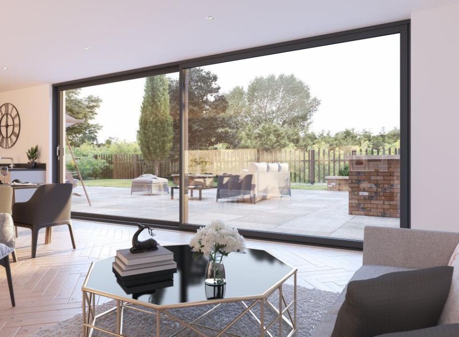 Status 5.0M Grey Sliding Door - Double Glazed main product photo