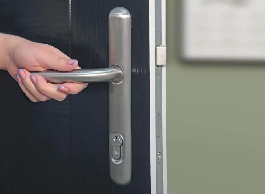 Vufold Monza Composite 1.59m Grey Front Door With Single Sidelight