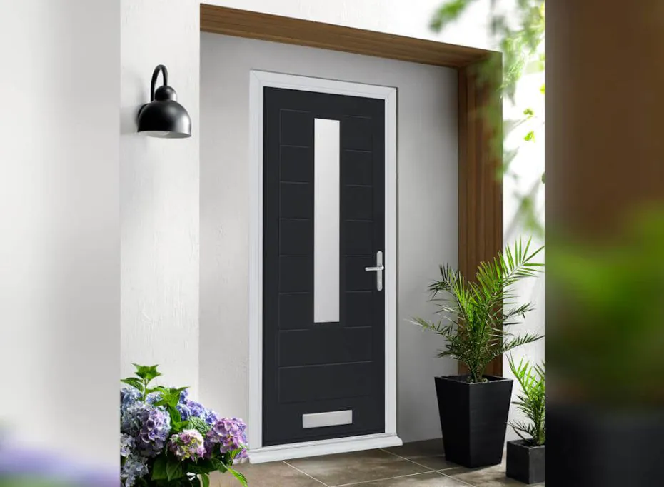 MONAKA Vufold Monaco Composite 862mm Black Front Door.