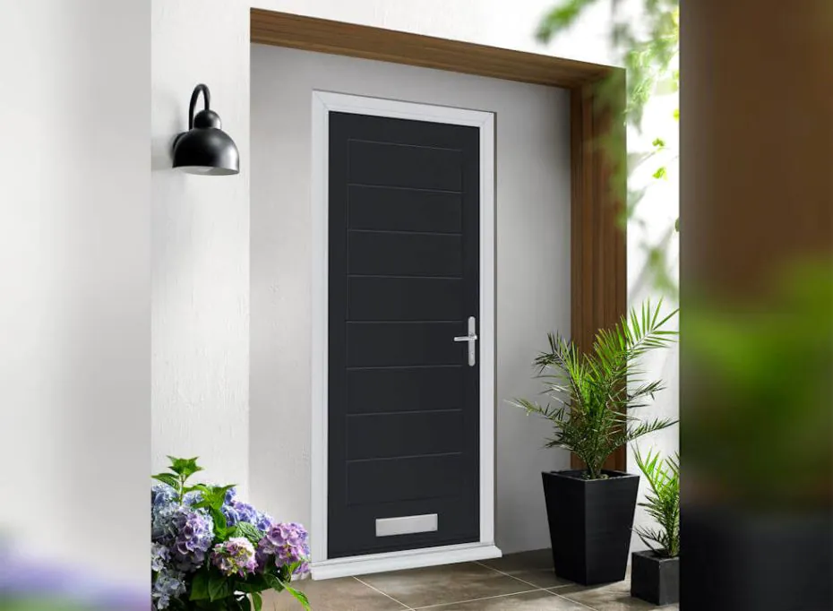 Vufold Monza Composite 862mm Black Front Door.
