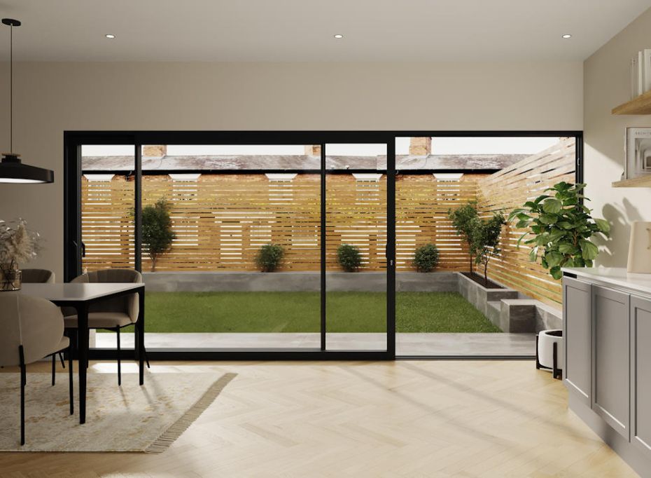 Supreme 4.0m Grey Sliding Door - Double Glazed main product photo
