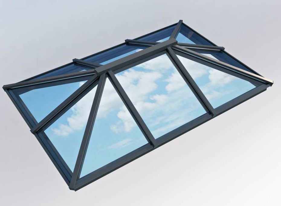 Traditional Roof Lantern 2m x 3m Black/White main product photo