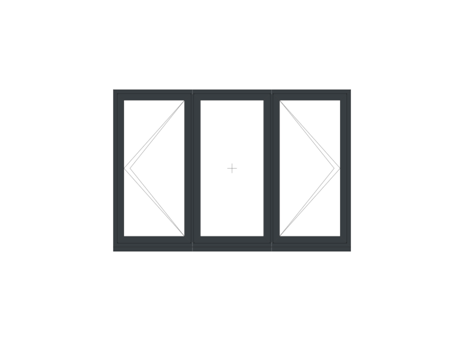 Anthracite Grey Triple Flush Casement Window 1770mm x 1200mm main product photo