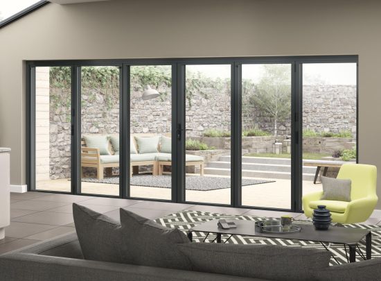 Supreme 4.8m (approx 16ft) Grey Aluminium 6 Door