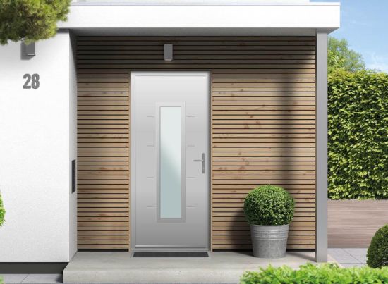 Carnaby - Aluminium Agate Grey Front Door