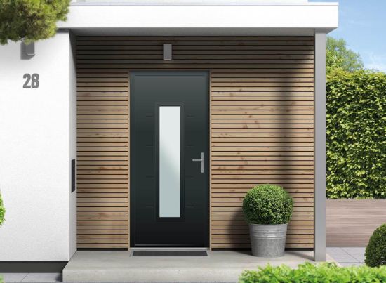 Carnaby - Aluminium Anthracite Grey Front Door