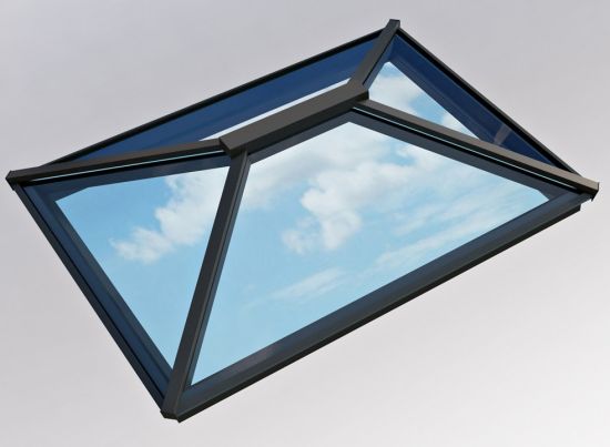 Contemporary Roof Lantern 1.5m x 2m Grey/White