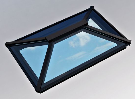 Contemporary Roof Lantern 1m x 1.5m Black/White