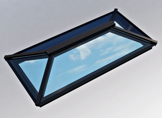 Contemporary Roof Lantern 1m x 2m Black