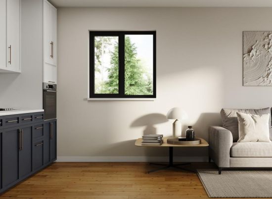 Black Double Casement Window 1200mm x 1200mm