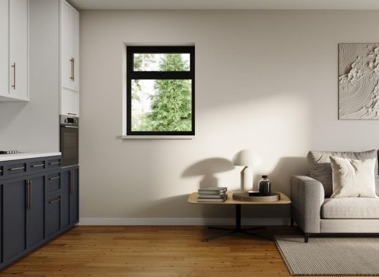Black Casement Window Top Opener 915mm x 1200mm