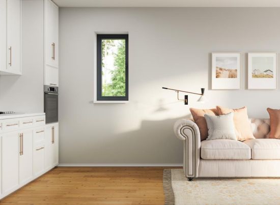 Grey Flush Casement Window 630mm x 1200mm