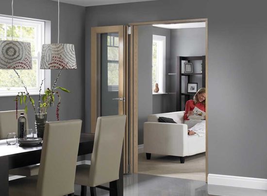 Inspire 1.2m (approx 4ft) Oak Internal Bi-fold Doors