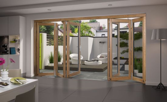 Elite Unfinished 4.2m (approx 14ft) Bifold Doors
