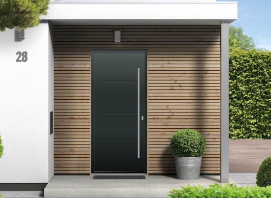 Millbrook - Aluminium Anthracite Grey Front Door