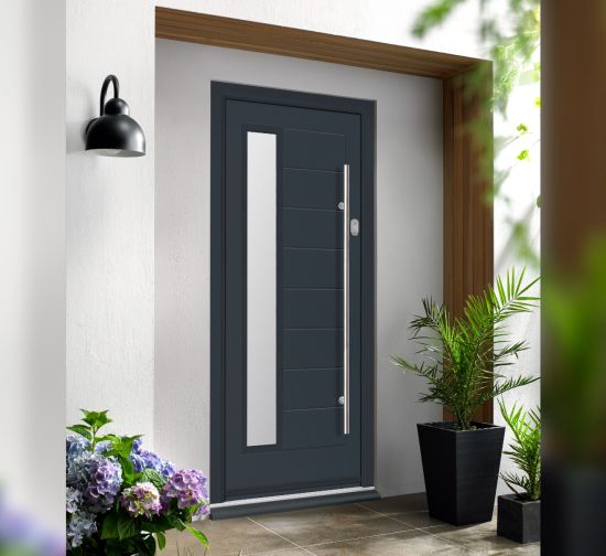Vufold Silverstone Composite 938mm Grey Front Door.