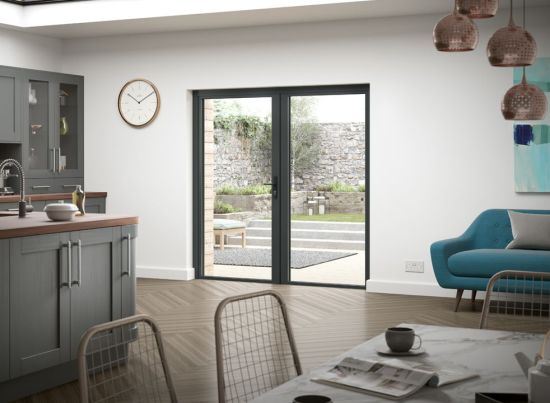 Status 1.8M Grey French Doors